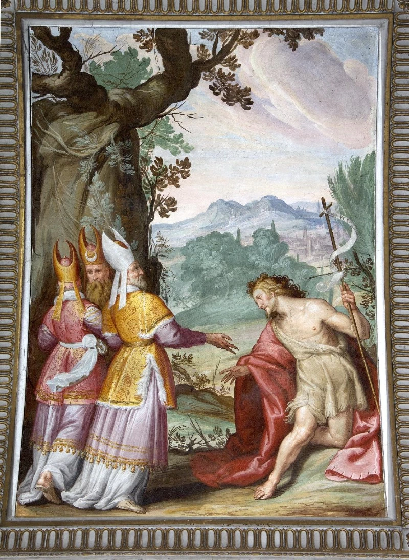 Gian Giacomo Barbelli - San Giovanni Battista visitato dai sacerdoti, chiesa di San Giovanni della Carità, Crema